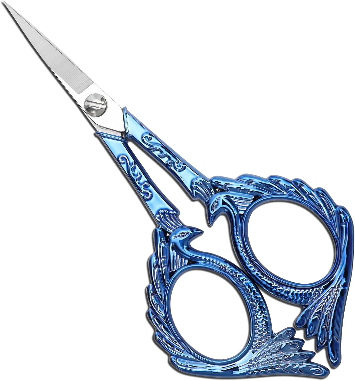 قیچی گلدوزی YOUGUOM - قیچی کوچک با نوک تیز برای کارهای DIY، خیاطی، کوک ضربدری، نخ دوزی، برش نخ پارچه، 5 اینچ طرح طاووس آبی کوچک قیچی گلدوزی YOUGUOM - قیچی کوچک با نوک تیز برای کارهای DIY، خیاطی، کوک ضربدری، نخ دوزی، برش نخ پارچه، 5 اینچ طرح طاووس آبی کوچک