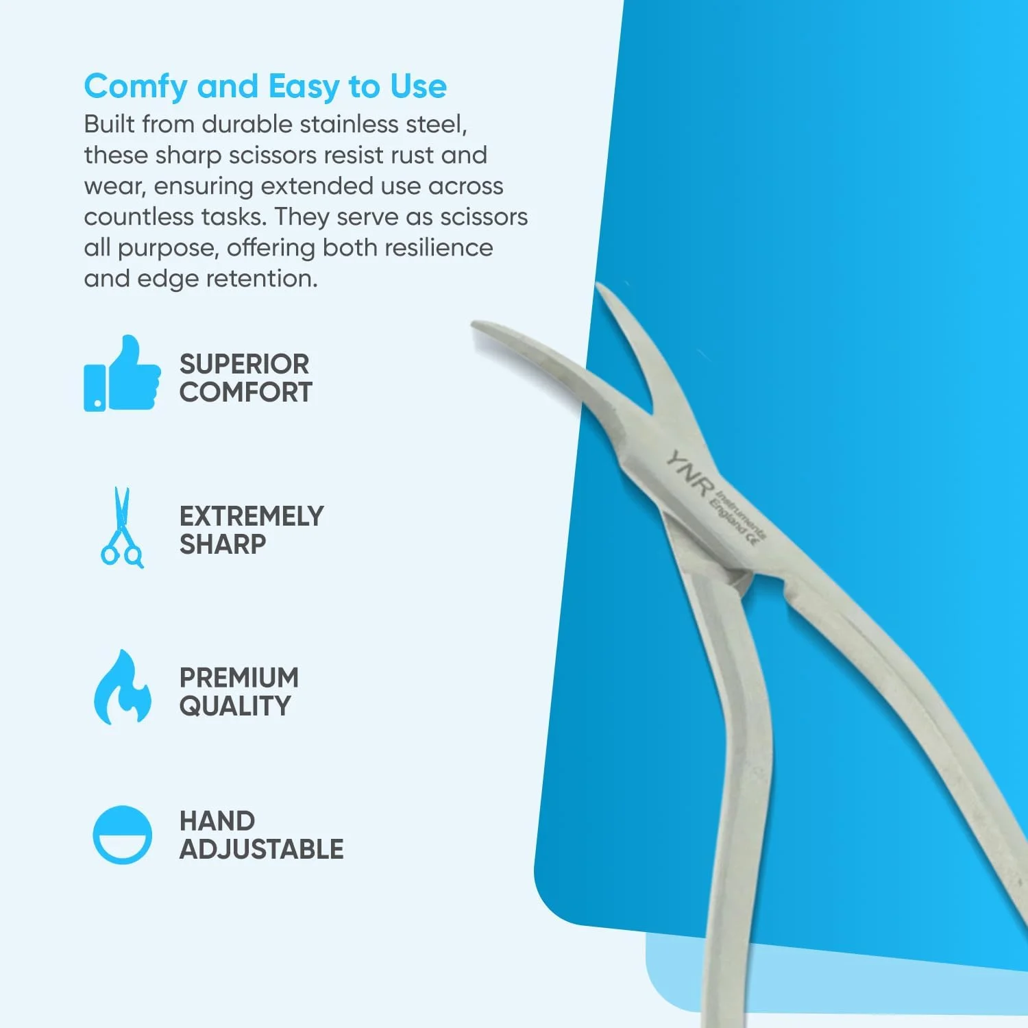 قیچی گلدوزی خمیده YNR - لوازم گلدوزی استیل ضد زنگ مناسب برای تمام دوخت ها و سوزن دوزی قیچی گلدوزی خمیده YNR - لوازم گلدوزی استیل ضد زنگ مناسب برای تمام دوخت ها و سوزن دوزی