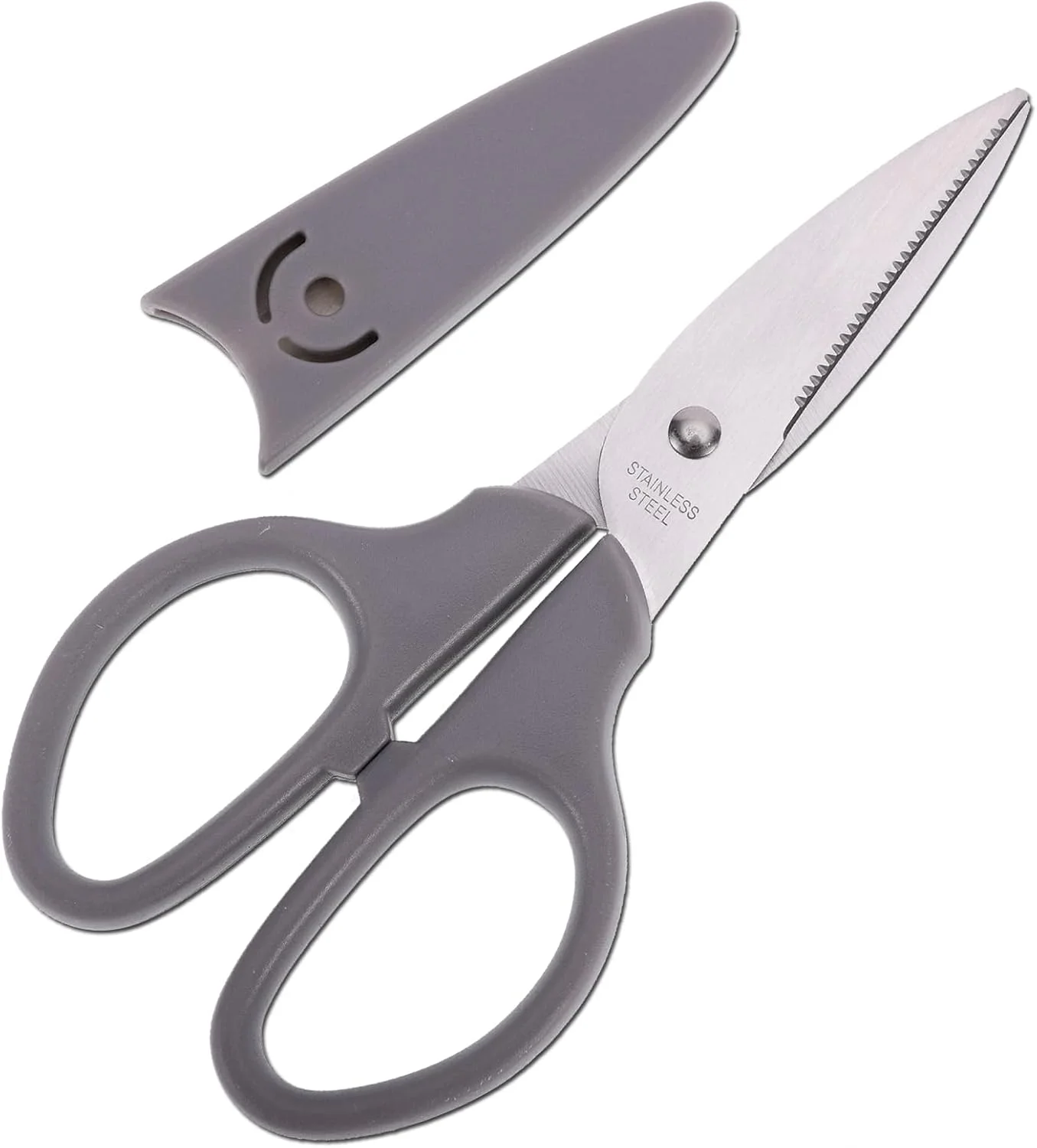 قیچی چند منظوره 6 اینچی YOUGUOM، قیچی تیز استیل ضد زنگ برای لوازم اداری، منزل، آشپزخانه، مدرسه، صنایع دستی به همراه روکش محافظ، دسته راحت خاکستری قیچی چند منظوره 6 اینچی YOUGUOM، قیچی تیز استیل ضد زنگ برای لوازم اداری، منزل، آشپزخانه، مدرسه، صنایع دستی به همراه روکش محافظ، دسته راحت خاکستری