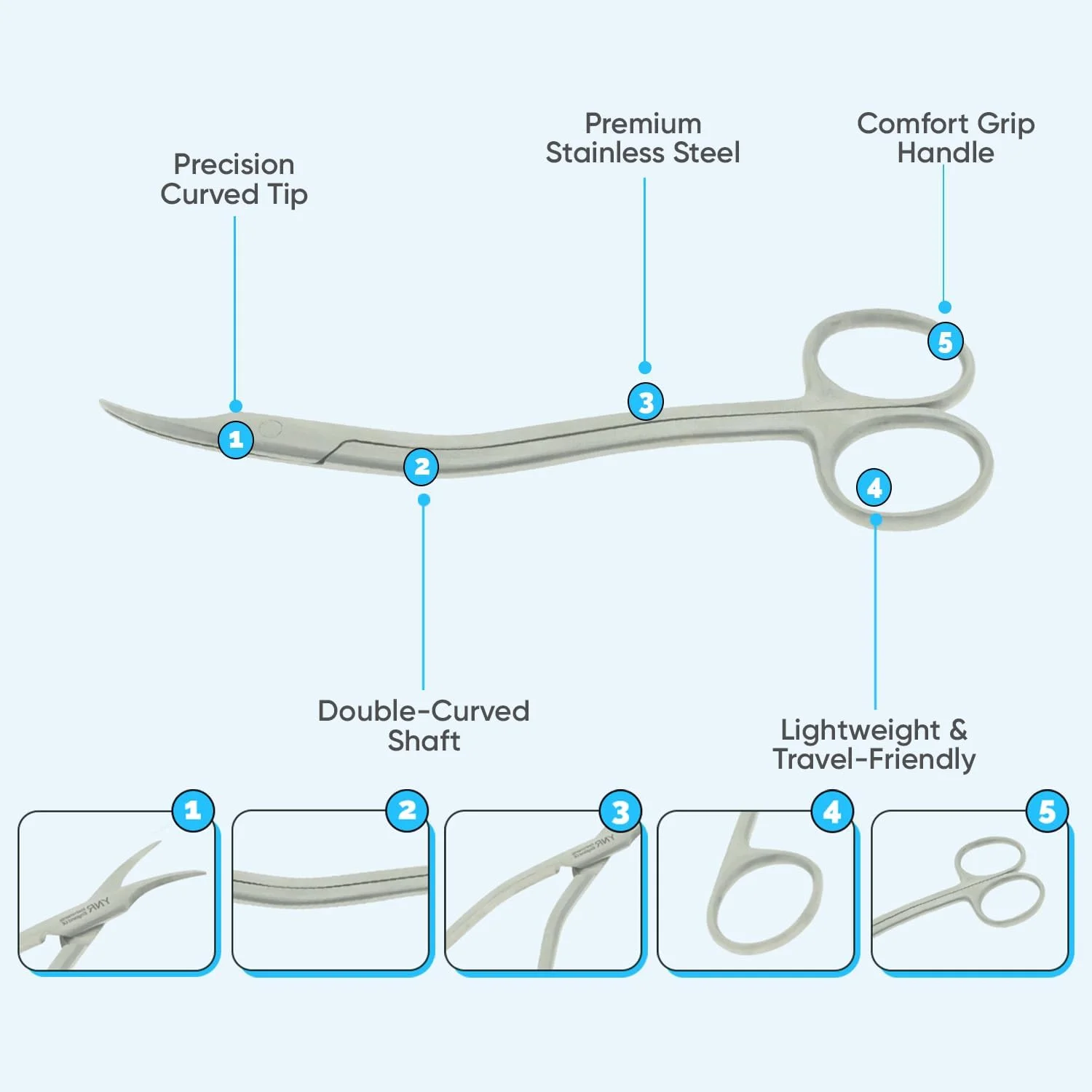 قیچی گلدوزی خمیده YNR - لوازم گلدوزی استیل ضد زنگ مناسب برای تمام دوخت ها و سوزن دوزی قیچی گلدوزی خمیده YNR - لوازم گلدوزی استیل ضد زنگ مناسب برای تمام دوخت ها و سوزن دوزی