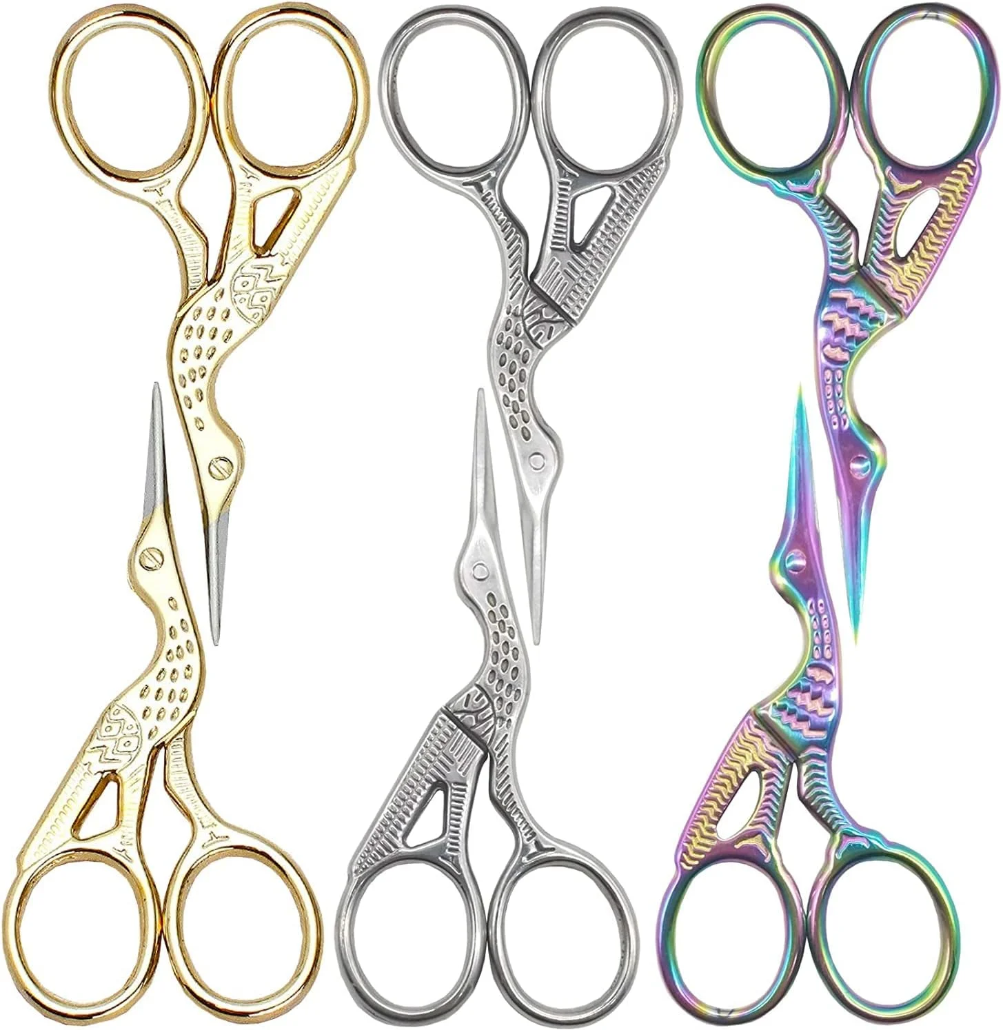 قیچی لک لک YOOHUA، 6 عددی، قیچی خیاطی طرح جرثقیل، نوک استیل ضد زنگ، قیچی خیاطی، ابزار DIY برای گلدوزی، صنایع دستی، سوزن دوزی، آثار هنری قیچی لک لک YOOHUA، 6 عددی، قیچی خیاطی طرح جرثقیل، نوک استیل ضد زنگ، قیچی خیاطی، ابزار DIY برای گلدوزی، صنایع دستی، سوزن دوزی، آثار هنری