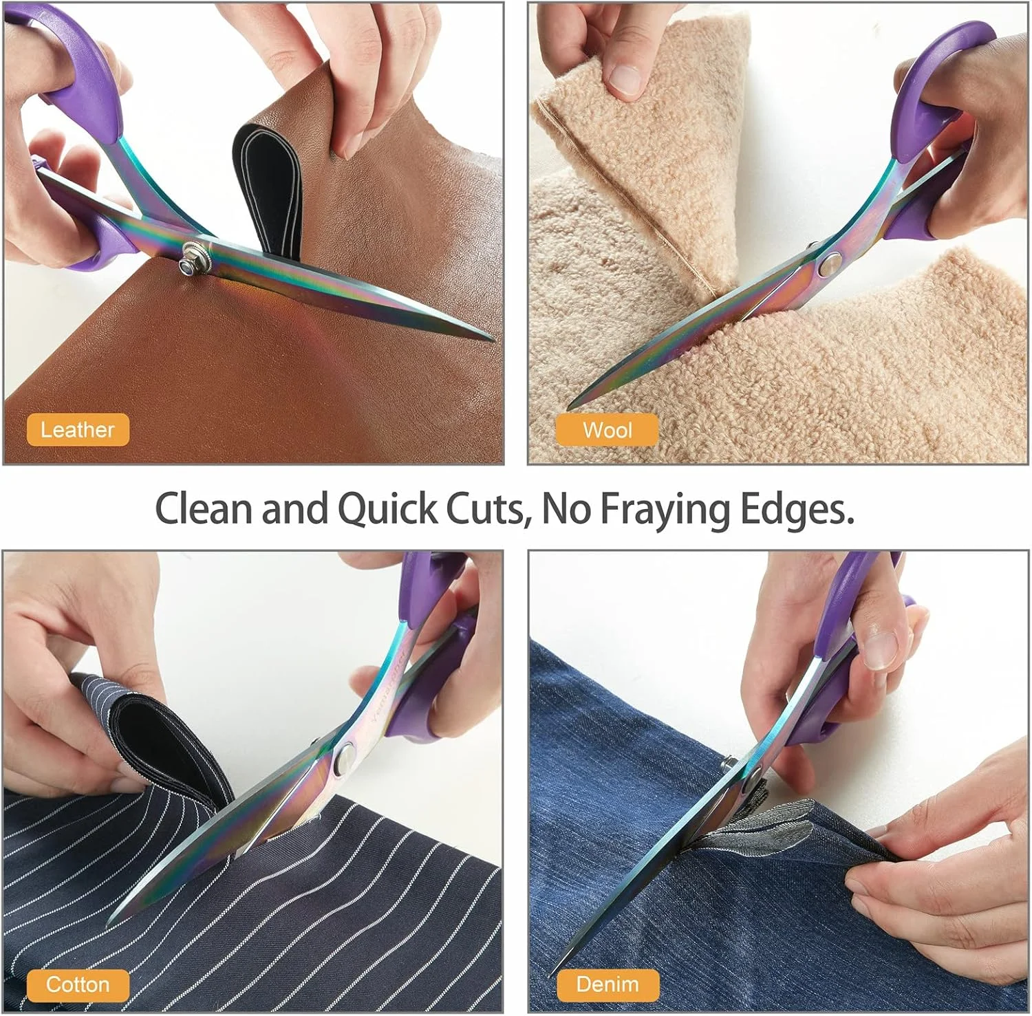 قیچی پارچه یمارفر، قیچی خیاطی استیل ضد زنگ فوق العاده تیز، قیچی خیاطی حرفه ای با پوشش تیتانیوم، قیچی لباس برای منزل، 10.5 اینچ