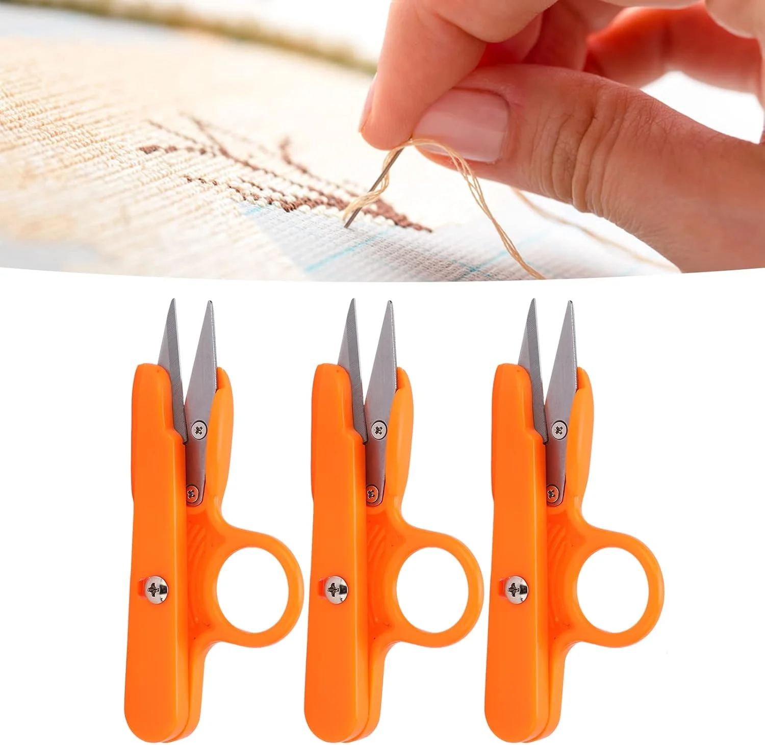 قیچی قلاب بافی Yechiry، 3 عدد قیچی قلاب بافی، خیاطی، گلدوزی با طراحی سبک و قابل حمل، ایده آل برای خیاطی، بافندگی