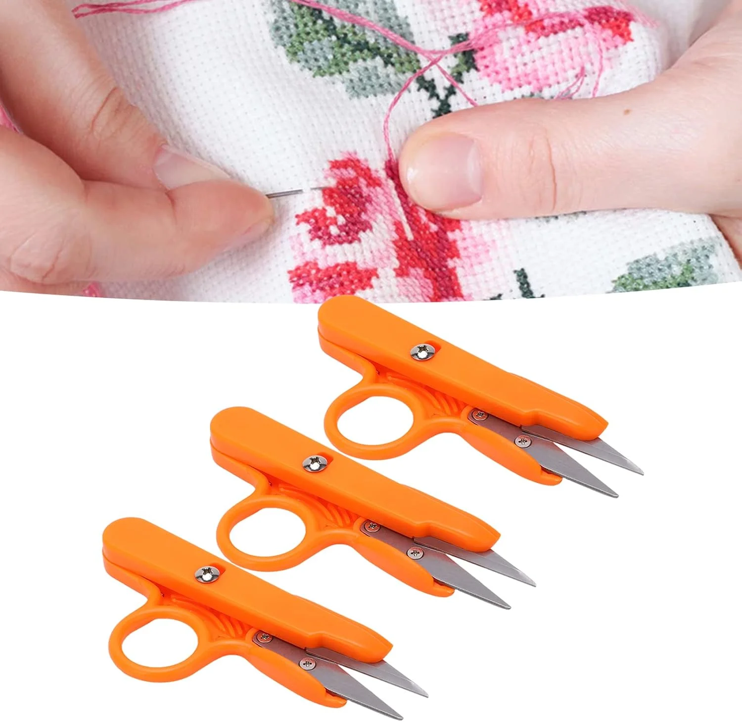 قیچی قلاب بافی Yechiry، 3 عدد قیچی قلاب بافی، خیاطی، گلدوزی با طراحی سبک و قابل حمل، ایده آل برای خیاطی، بافندگی