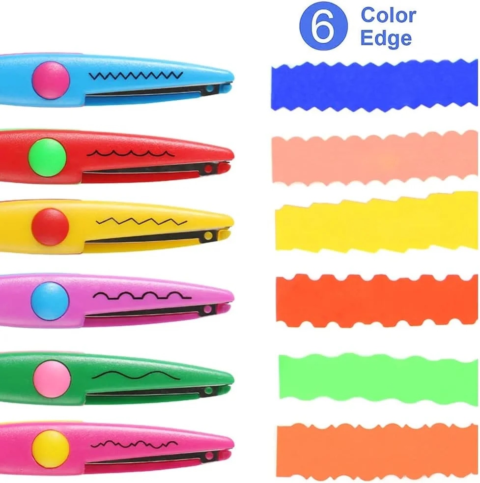 مجموعه قیچی کاردستی کودکان yeemeen، 6 عدد قیچی زیگزاگ کودکان، قیچی زیگزاگ ایمنی و 6 عدد پانچ کاغذی برای DIY اسکرپ بوک، طراحی عکس، مهر، برش کاغذ، کاردستی، چند رنگ مجموعه قیچی کاردستی کودکان yeemeen، 6 عدد قیچی زیگزاگ کودکان، قیچی زیگزاگ ایمنی و 6 عدد پانچ کاغذی برای DIY اسکرپ بوک، طراحی عکس، مهر، برش کاغذ، کاردستی، چند رنگ