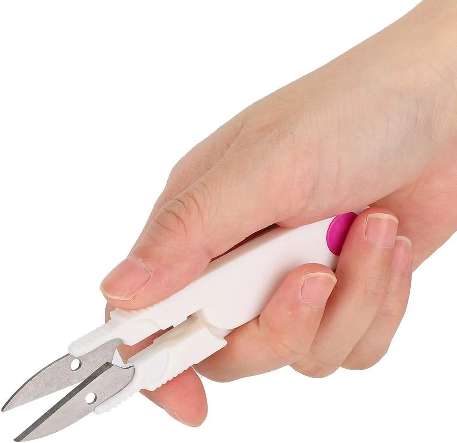 قیچی نخ چین YBWL بسته 10 عددی، قیچی خیاطی چند منظوره U شکل با پوشش محافظ برای مسافرت، خیاطی، ماهیگیری، گلدوزی لباس