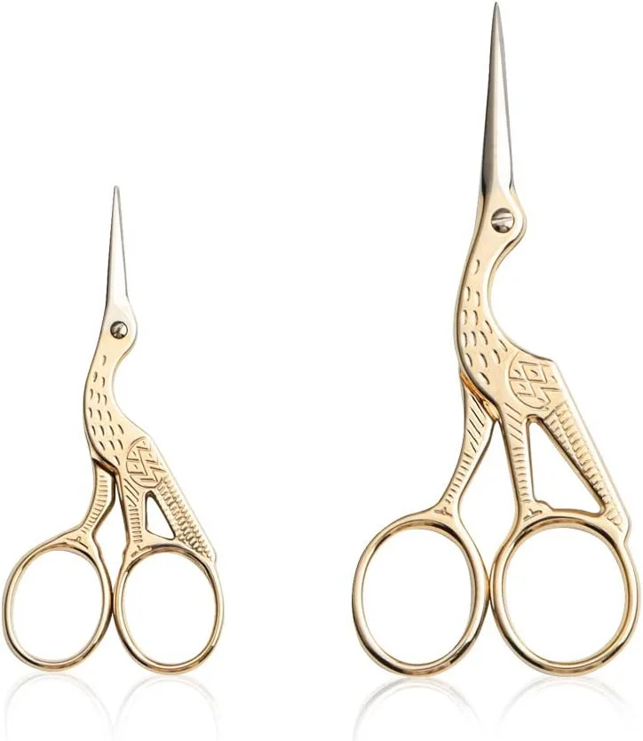 قیچی گلدوزی YAZEMKEL برای خیاطی، صنایع دستی، کارهای هنری و استفاده روزمره، استیل ضد زنگ، 2 عدد، 4.6 اینچ و 3.7 اینچ، طلایی قیچی گلدوزی YAZEMKEL برای خیاطی، صنایع دستی، کارهای هنری و استفاده روزمره، استیل ضد زنگ، 2 عدد، 4.6 اینچ و 3.7 اینچ، طلایی