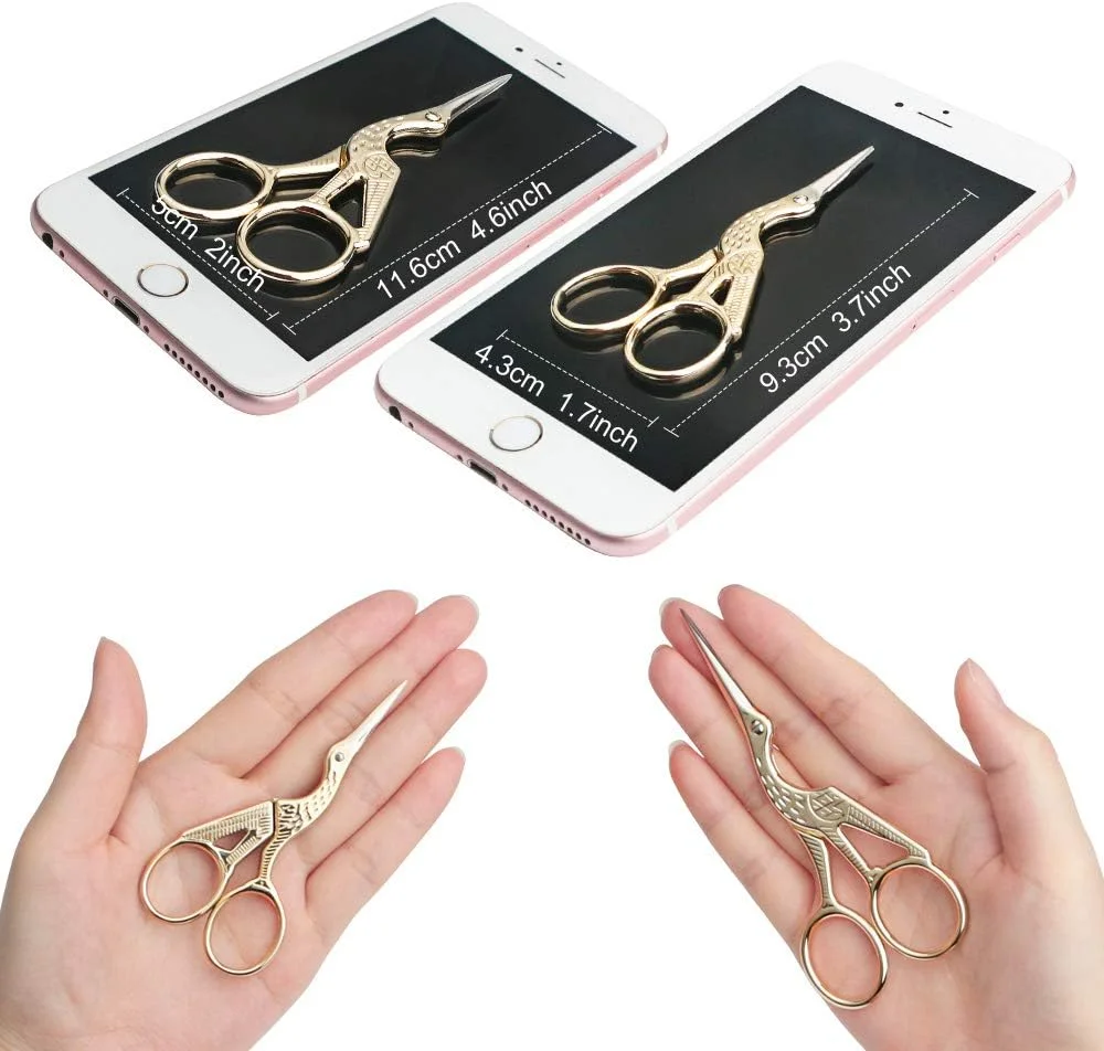 قیچی گلدوزی YAZEMKEL برای خیاطی، صنایع دستی، کارهای هنری و استفاده روزمره، استیل ضد زنگ، 2 عدد، 4.6 اینچ و 3.7 اینچ، طلایی قیچی گلدوزی YAZEMKEL برای خیاطی، صنایع دستی، کارهای هنری و استفاده روزمره، استیل ضد زنگ، 2 عدد، 4.6 اینچ و 3.7 اینچ، طلایی