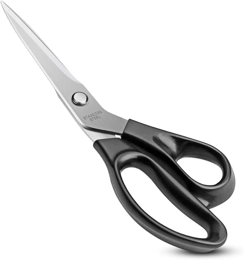 قیچی پارچه یازمکل، قیچی خیاطی، قیچی برش پارچه، با تیغه های تیز فولاد ضد زنگ و دسته ارگونومیک ABS، 10.4 اینچ، مشکی قیچی پارچه یازمکل، قیچی خیاطی، قیچی برش پارچه، با تیغه های تیز فولاد ضد زنگ و دسته ارگونومیک ABS، 10.4 اینچ، مشکی