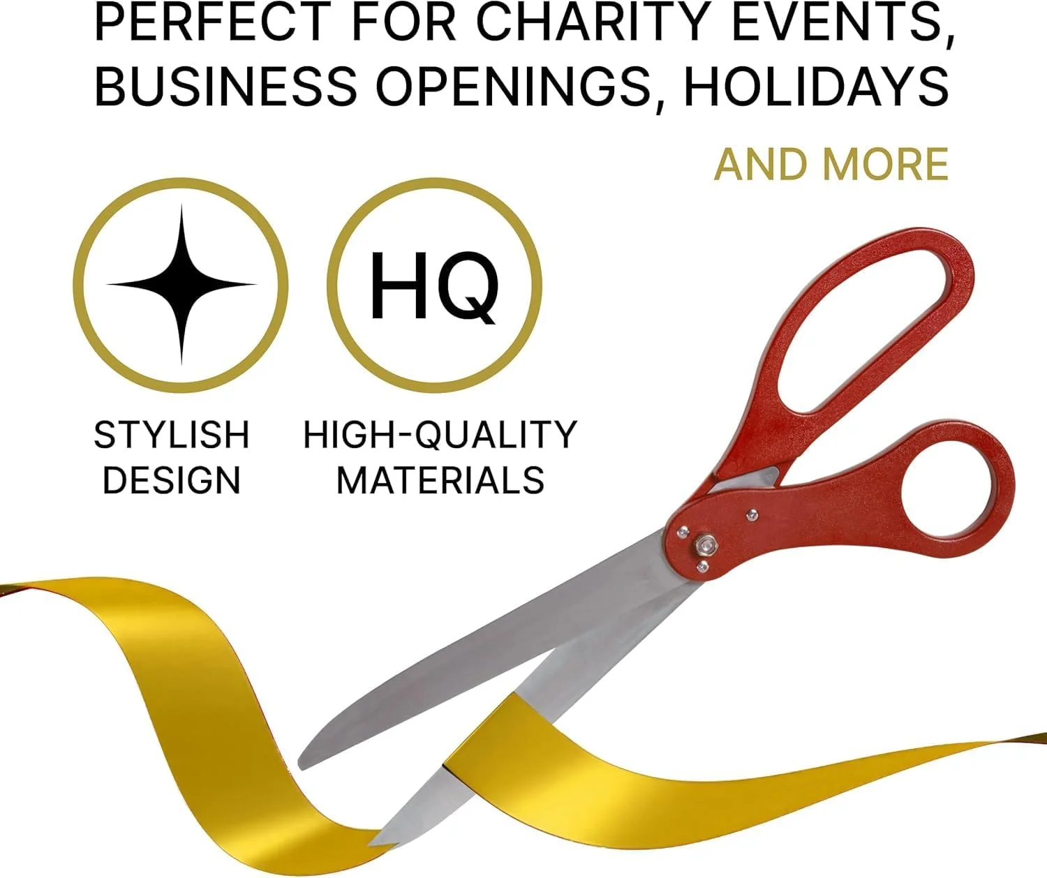 ست قیچی مراسم روبان یارد – قیچی قرمز 63.5 سانتیمتری با روبان ساتن طلایی، ست قیچی و روبان قرمز برای افتتاحیه ها و رویدادهای ویژه ست قیچی مراسم روبان یارد – قیچی قرمز 63.5 سانتیمتری با روبان ساتن طلایی، ست قیچی و روبان قرمز برای افتتاحیه ها و رویدادهای ویژه