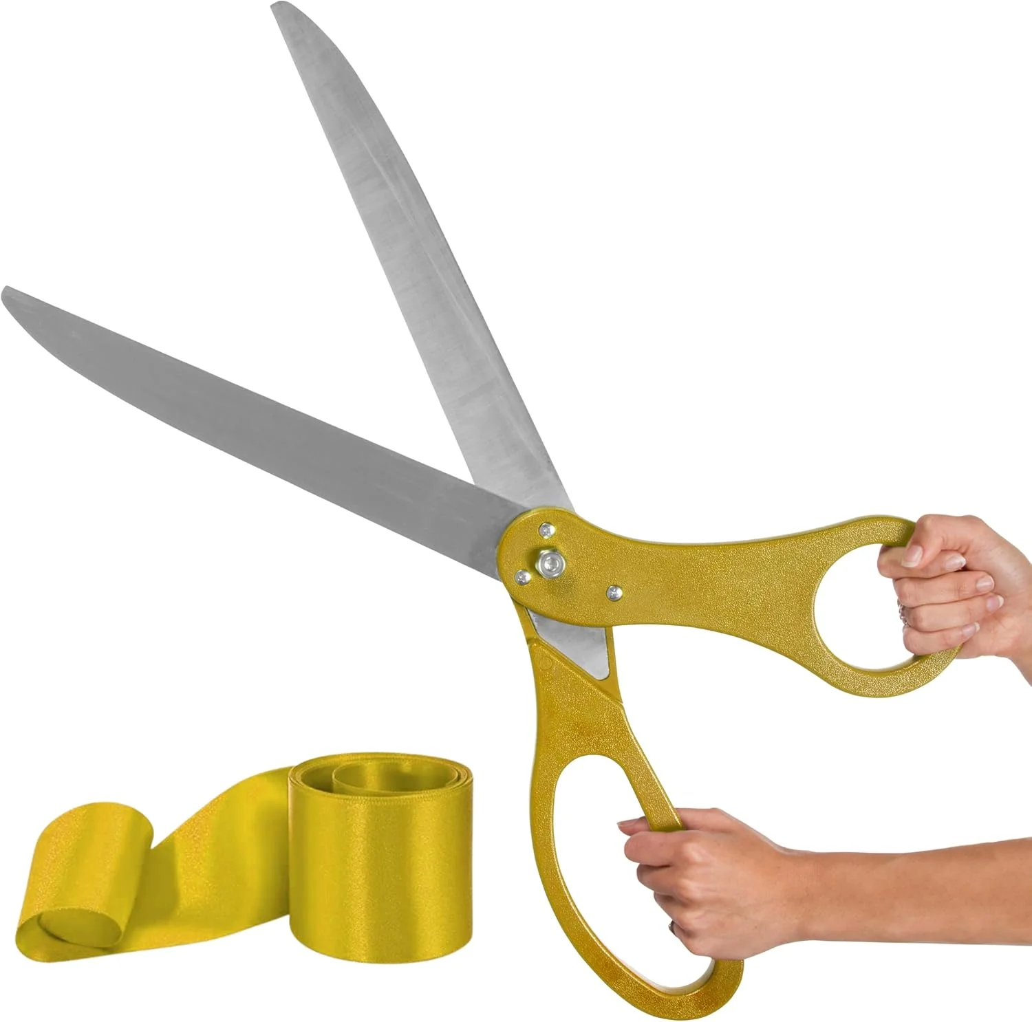 ست قیچی طلایی مراسم افتتاحیه YARRD - قیچی غول پیکر 63.5 سانتی متری برای مراسم برش روبان و روبان طلایی برای افتتاحیه بزرگ و قیچی برای مراسم ویژه و افتتاحیه ها ست قیچی طلایی مراسم افتتاحیه YARRD - قیچی غول پیکر 63.5 سانتی متری برای مراسم برش روبان و روبان طلایی برای افتتاحیه بزرگ و قیچی برای مراسم ویژه و افتتاحیه ها