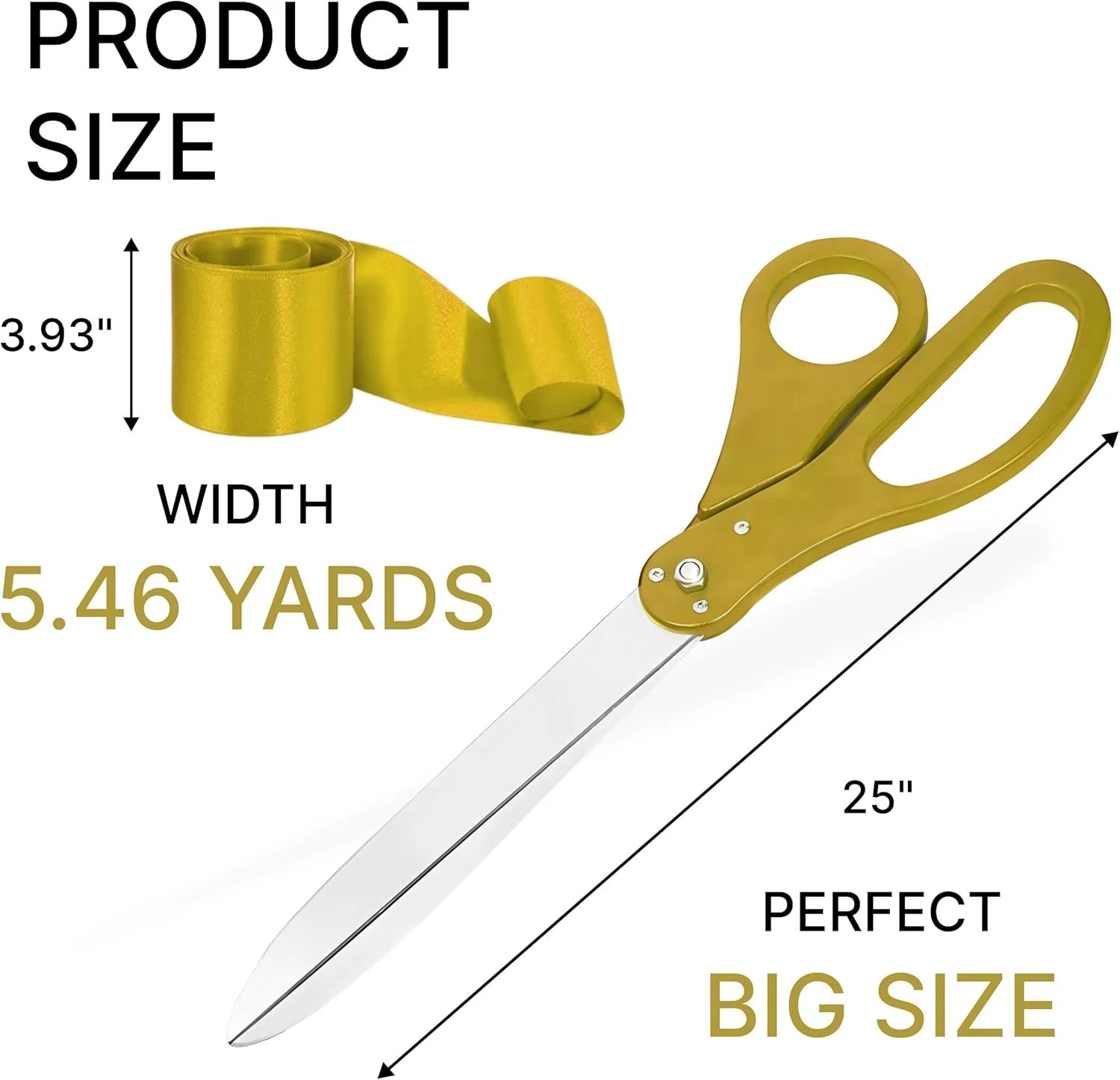 ست قیچی طلایی مراسم افتتاحیه YARRD - قیچی غول پیکر 63.5 سانتی متری برای مراسم برش روبان و روبان طلایی برای افتتاحیه بزرگ و قیچی برای مراسم ویژه و افتتاحیه ها ست قیچی طلایی مراسم افتتاحیه YARRD - قیچی غول پیکر 63.5 سانتی متری برای مراسم برش روبان و روبان طلایی برای افتتاحیه بزرگ و قیچی برای مراسم ویژه و افتتاحیه ها