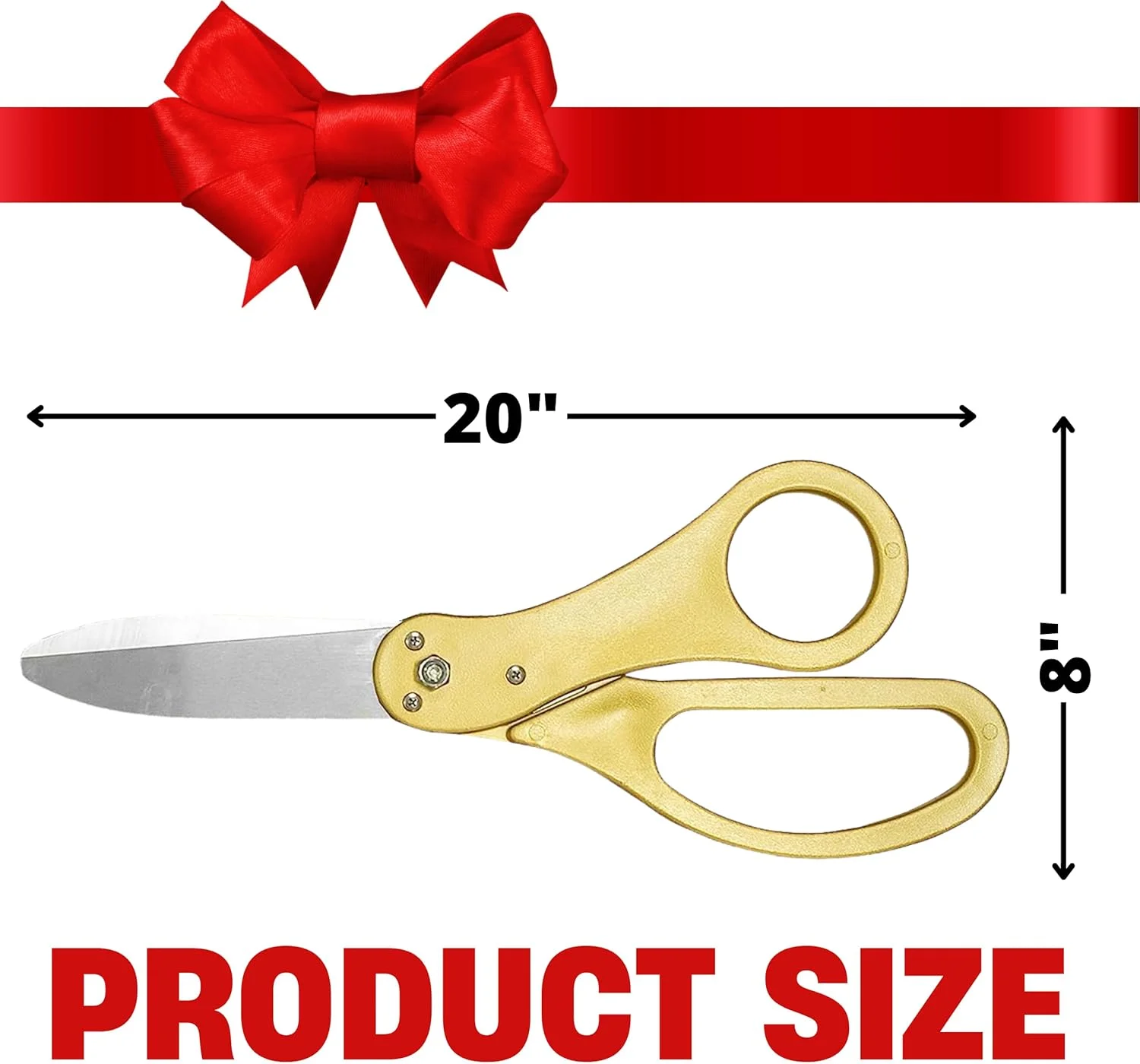 ست قیچی مراسم افتتاحیه YARRD شامل قیچی بزرگ برش روبان با روبان قرمز، قیچی و روبان افتتاحیه برای مراسم و رویدادهای ویژه ست قیچی مراسم افتتاحیه YARRD شامل قیچی بزرگ برش روبان با روبان قرمز، قیچی و روبان افتتاحیه برای مراسم و رویدادهای ویژه