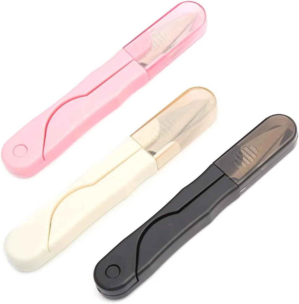 قیچی نخ چین YANWANDEFA، ست 3 عددی، قیچی خیاطی، نخ‌چین کوچک، قیچی برش نخ با روکش ایمنی برای کارهای دستی DIY