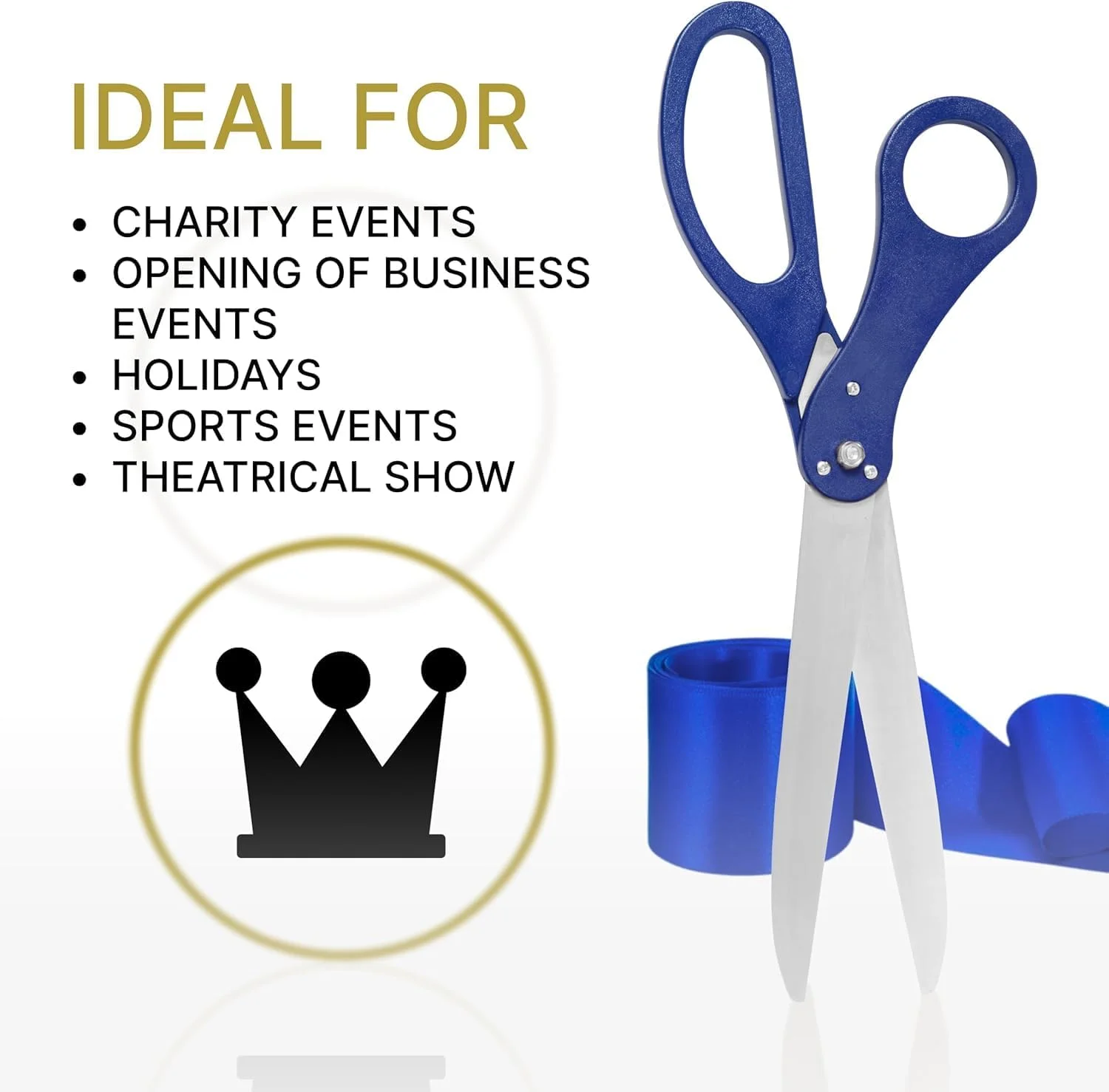 ست مراسم افتتاحیه بزرگ YARRD - قیچی آبی 25 اینچی با روبان ساتن برای افتتاحیه ها و رویدادهای ویژه ست مراسم افتتاحیه بزرگ YARRD - قیچی آبی 25 اینچی با روبان ساتن برای افتتاحیه ها و رویدادهای ویژه