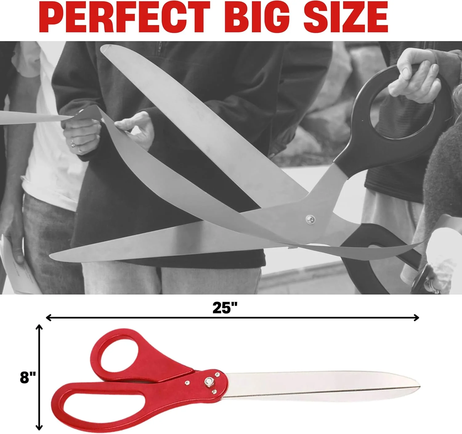 کیت مراسم افتتاحیه YARRD شامل قیچی و روبان 63.5 سانتیمتری برای مراسم و رویدادهای ویژه کیت مراسم افتتاحیه YARRD شامل قیچی و روبان 63.5 سانتیمتری برای مراسم و رویدادهای ویژه