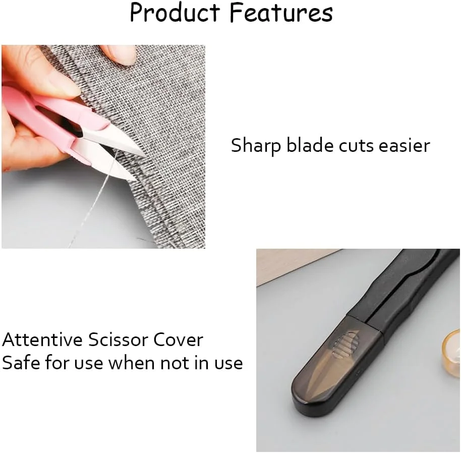 قیچی نخ چین YANWANDEFA، ست 3 عددی، قیچی خیاطی، نخچین کوچک، قیچی برش نخ با روکش ایمنی برای کارهای دستی DIY قیچی نخ چین YANWANDEFA، ست 3 عددی، قیچی خیاطی، نخچین کوچک، قیچی برش نخ با روکش ایمنی برای کارهای دستی DIY