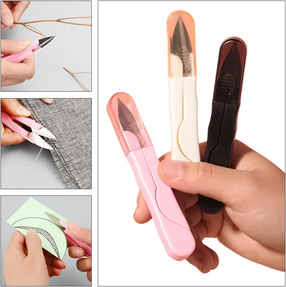 قیچی نخ چین YANWANDEFA، ست 3 عددی، قیچی خیاطی، نخچین کوچک، قیچی برش نخ با روکش ایمنی برای کارهای دستی DIY قیچی نخ چین YANWANDEFA، ست 3 عددی، قیچی خیاطی، نخچین کوچک، قیچی برش نخ با روکش ایمنی برای کارهای دستی DIY