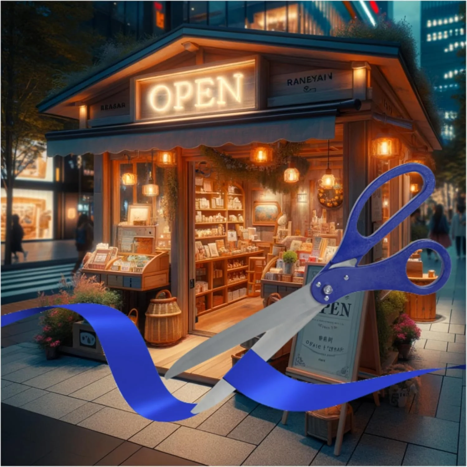 ست مراسم افتتاحیه بزرگ YARRD - قیچی آبی 25 اینچی با روبان ساتن برای افتتاحیه ها و رویدادهای ویژه ست مراسم افتتاحیه بزرگ YARRD - قیچی آبی 25 اینچی با روبان ساتن برای افتتاحیه ها و رویدادهای ویژه