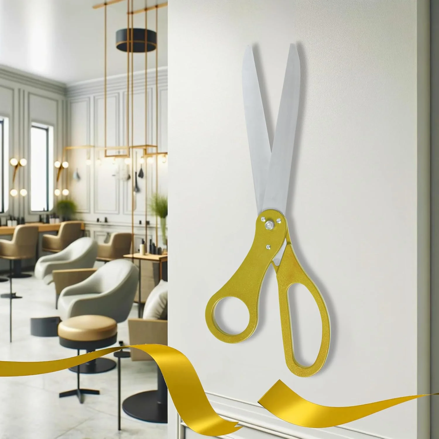 ست قیچی طلایی مراسم افتتاحیه YARRD - قیچی غول پیکر 63.5 سانتی متری برای مراسم برش روبان و روبان طلایی برای افتتاحیه بزرگ و قیچی برای مراسم ویژه و افتتاحیه ها ست قیچی طلایی مراسم افتتاحیه YARRD - قیچی غول پیکر 63.5 سانتی متری برای مراسم برش روبان و روبان طلایی برای افتتاحیه بزرگ و قیچی برای مراسم ویژه و افتتاحیه ها