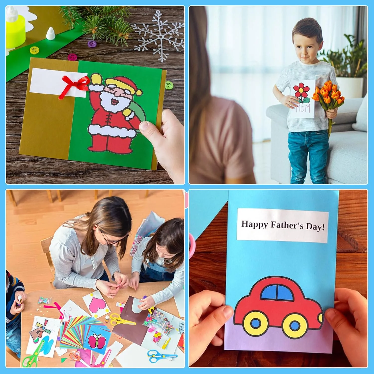 قیچی کودکانه یافه 4 عددی، قیچی ایمنی استیل ضد زنگ کودکان، لبه ایمنی به همراه طراحی فنری، قیچی چپ دست برای اسکرپ بوک، هنر DIY، برش کاغذ صنایع دستی (همراه با 96 عدد کاغذ برش حیوانات)