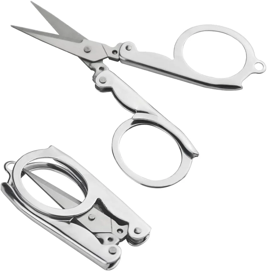 قیچی تاشو کوچک XINMEIWEN بسته 24 عددی - ست مسافرتی قابل حمل برای خانه، دفتر و مسافرت - مینی کاتر استیل ضد زنگ