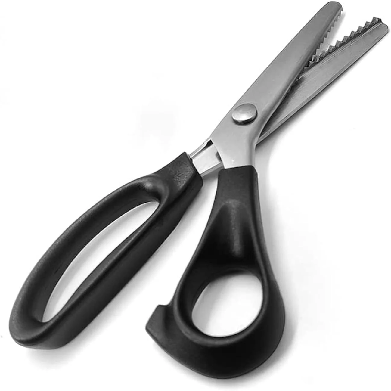 قیچی خیاطی زیگزاگ پارچه Xingdianfu، قیچی خیاطی حرفه ای برای پارچه، قیچی زیگزاگ استیل ضد زنگ با دستگیره راحت