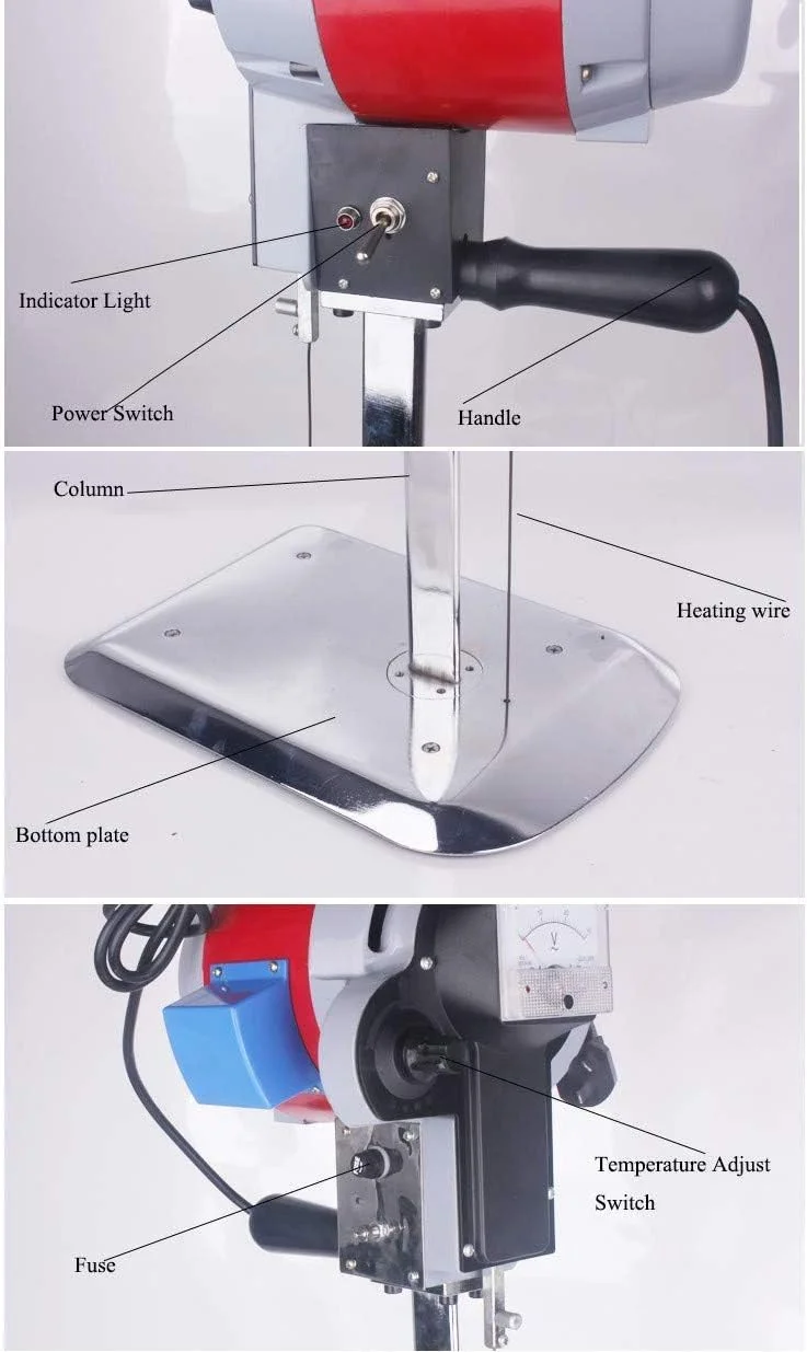 قیچی برقی برش پارچه WYZXR، اسفنج، چاقوی صاف، ماشین برش الیاف شیمیایی و پنبه 220 ولت (ضخامت برش 70 سانتی متر - 28 اینچ)