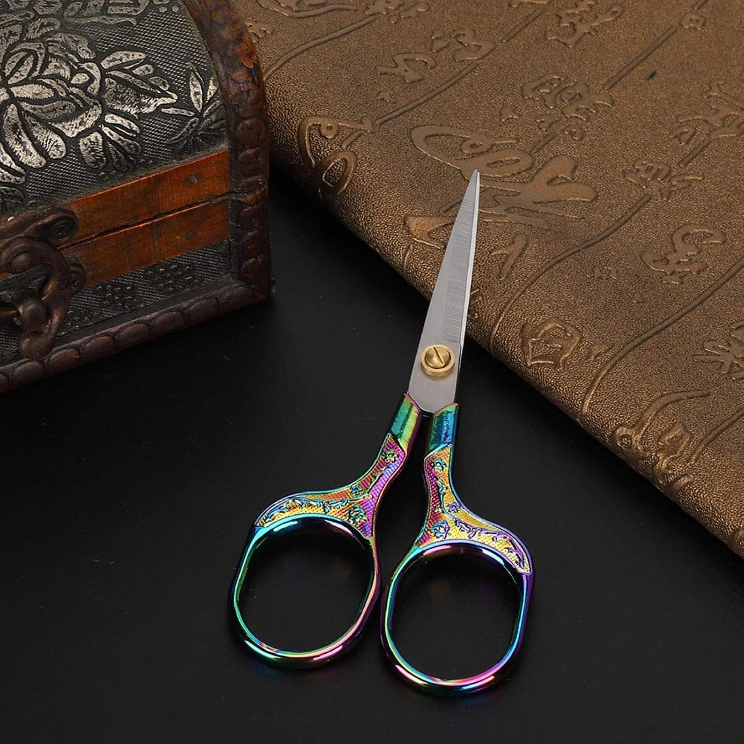 قیچی خیاطی استیل ضد زنگ XBAILAZ، قیچی کاردستی، لوازم خیاطی برای کاردستی گلدوزی (رنگ) قیچی خیاطی استیل ضد زنگ XBAILAZ، قیچی کاردستی، لوازم خیاطی برای کاردستی گلدوزی (رنگ)