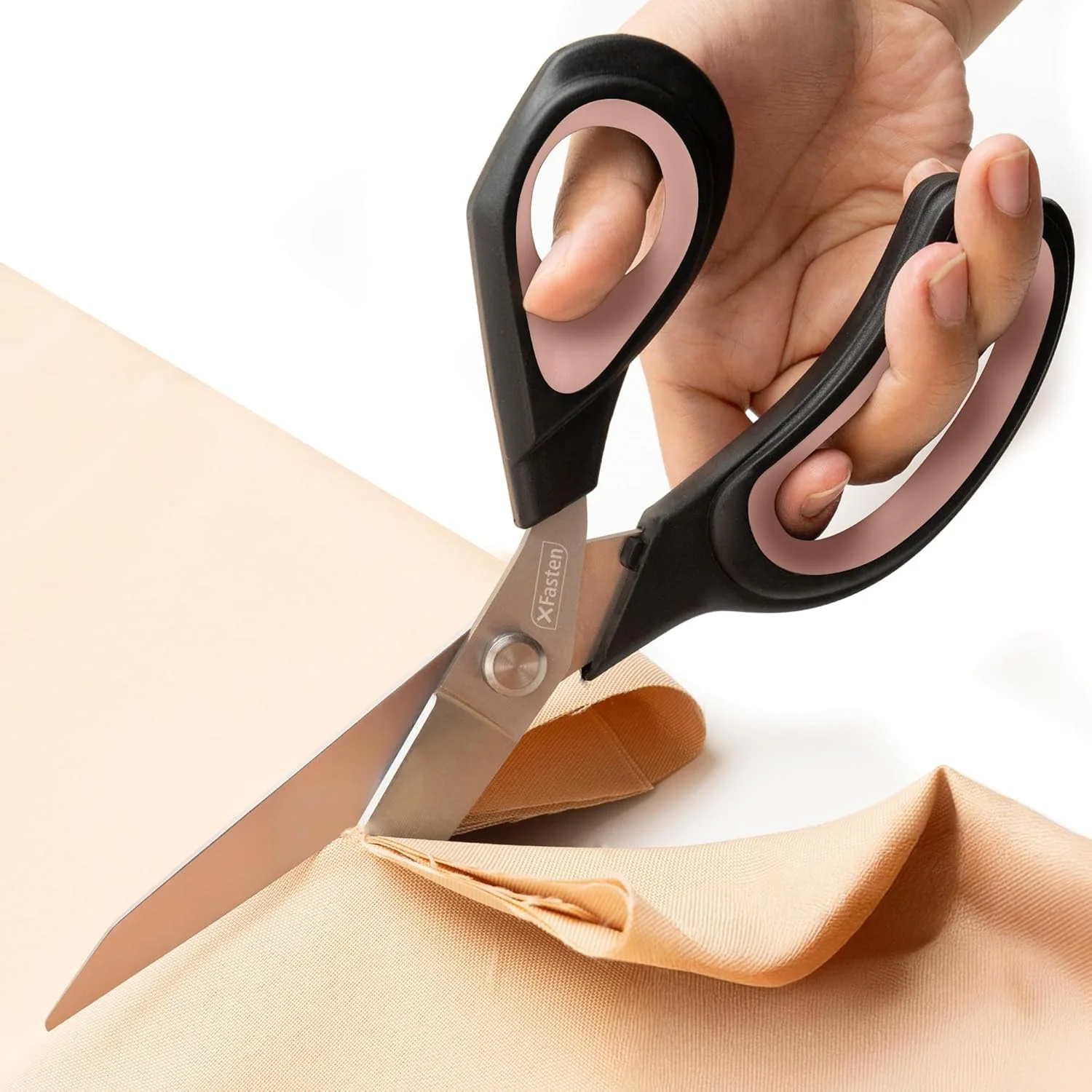 قیچی خیاطی XFasten برای برش پارچه، صورتی، 9.5 اینچ، قیچی پارچه حرفه ای خیاطی | قیچی پارچه سنگین، قیچی تیز برای پارچه، قیچی خیاطی، قیچی بزرگ برای چرم قیچی خیاطی XFasten برای برش پارچه، صورتی، 9.5 اینچ، قیچی پارچه حرفه ای خیاطی | قیچی پارچه سنگین، قیچی تیز برای پارچه، قیچی خیاطی، قیچی بزرگ برای چرم