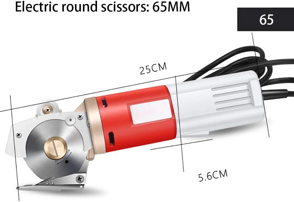 قیچی برقی گرد WWART، چاقوی پارچه ای، دستگاه برش قابل حمل خیاطی برای پارچه، چرم، فرش قیچی برقی گرد WWART، چاقوی پارچه ای، دستگاه برش قابل حمل خیاطی برای پارچه، چرم، فرش