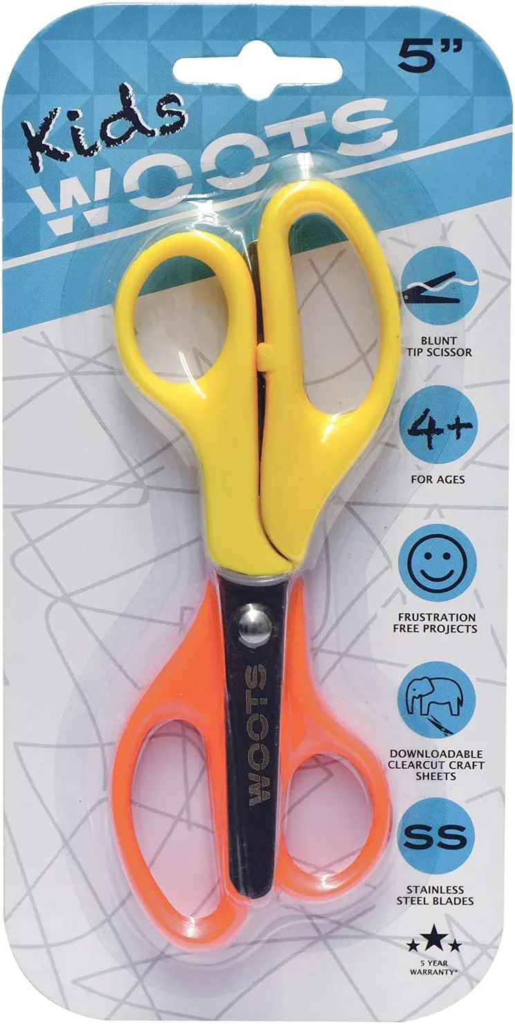 قیچی های نوک گرد کودکانه ووتس، چند رنگ، بسته 2 عددی قیچی های نوک گرد کودکانه ووتس، چند رنگ، بسته 2 عددی