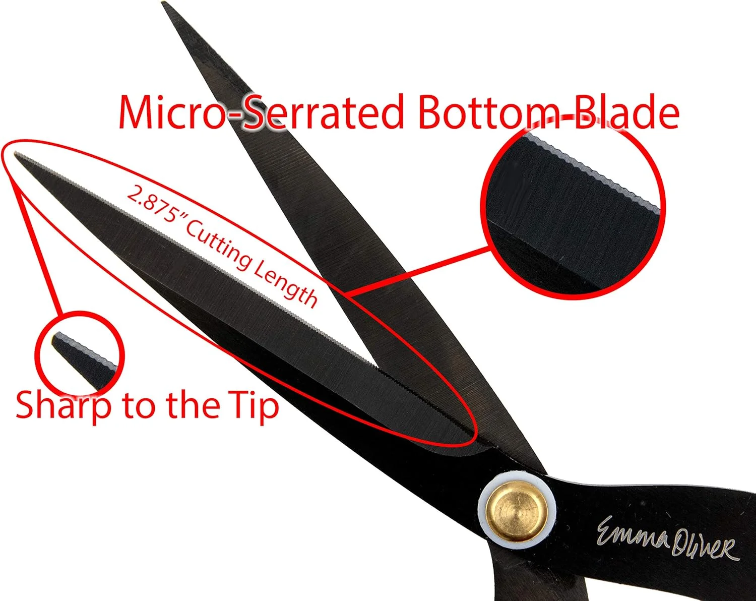 قیچی فوق العاده Emma Oliver - قیچی های تیغه دندانه دار 4، 6 و 7-1/2 اینچی - ایده آل برای برش پارچه، لباس، کاغذ و موارد دیگر 7-1/2" قیچی فوق العاده Emma Oliver - قیچی های تیغه دندانه دار 4، 6 و 7-1/2 اینچی - ایده آل برای برش پارچه، لباس، کاغذ و موارد دیگر 7-1/2"