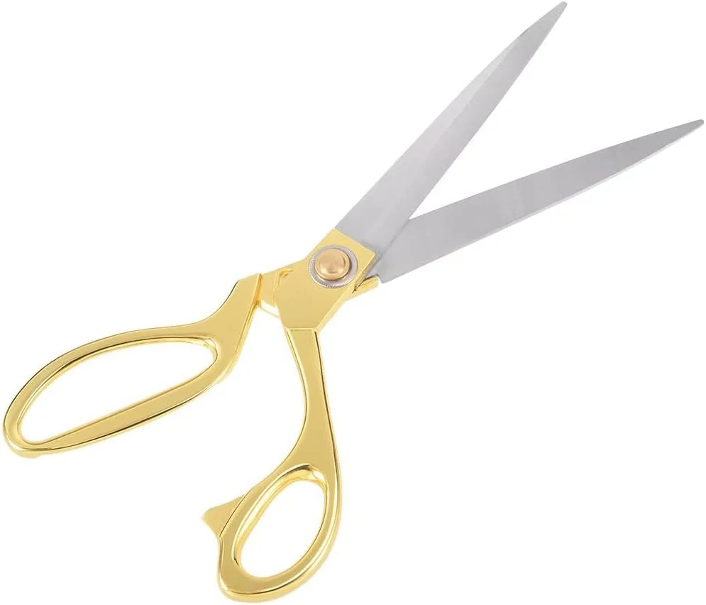 قیچی خیاطی 10.5 اینچی WMidNem استیل ضد زنگ با روکش طلایی قیچی خیاطی 10.5 اینچی WMidNem استیل ضد زنگ با روکش طلایی