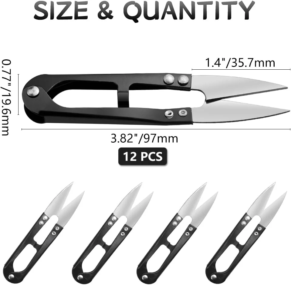 قیچی خیاطی WMYCONGCONG مدل U، بسته 12 عددی، مشکی، نخ چین، قیچی کوچک، فولاد کربنی، ابزار برش، قیچی گلدوزی، مناسب برای کارهای هنری، صنایع دستی، دوخت و پروژه های DIY قیچی خیاطی WMYCONGCONG مدل U، بسته 12 عددی، مشکی، نخ چین، قیچی کوچک، فولاد کربنی، ابزار برش، قیچی گلدوزی، مناسب برای کارهای هنری، صنایع دستی، دوخت و پروژه های DIY