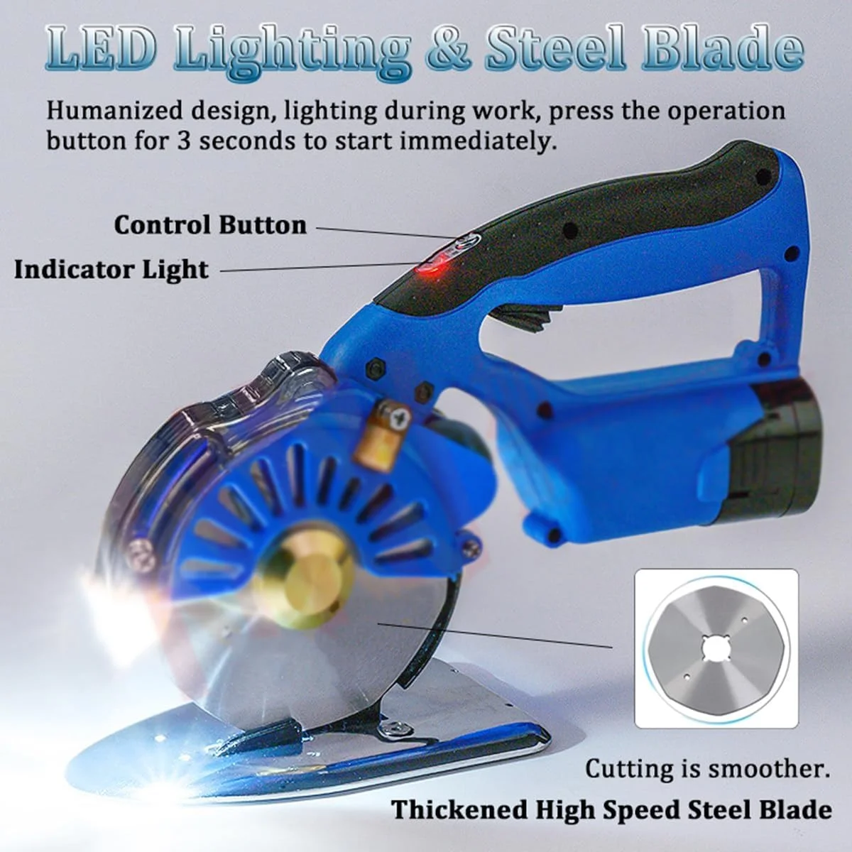 دستگاه برش پارچه شارژی WJFZDLUCK، قیچی پارچه ای قابل حمل با قابلیت تیز کردن خودکار و حداکثر ضخامت برش 2.7/3.2/4 سانتی متر - 2 باتری، 2.7 سانتی متر دستگاه برش پارچه شارژی WJFZDLUCK، قیچی پارچه ای قابل حمل با قابلیت تیز کردن خودکار و حداکثر ضخامت برش 2.7/3.2/4 سانتی متر - 2 باتری، 2.7 سانتی متر