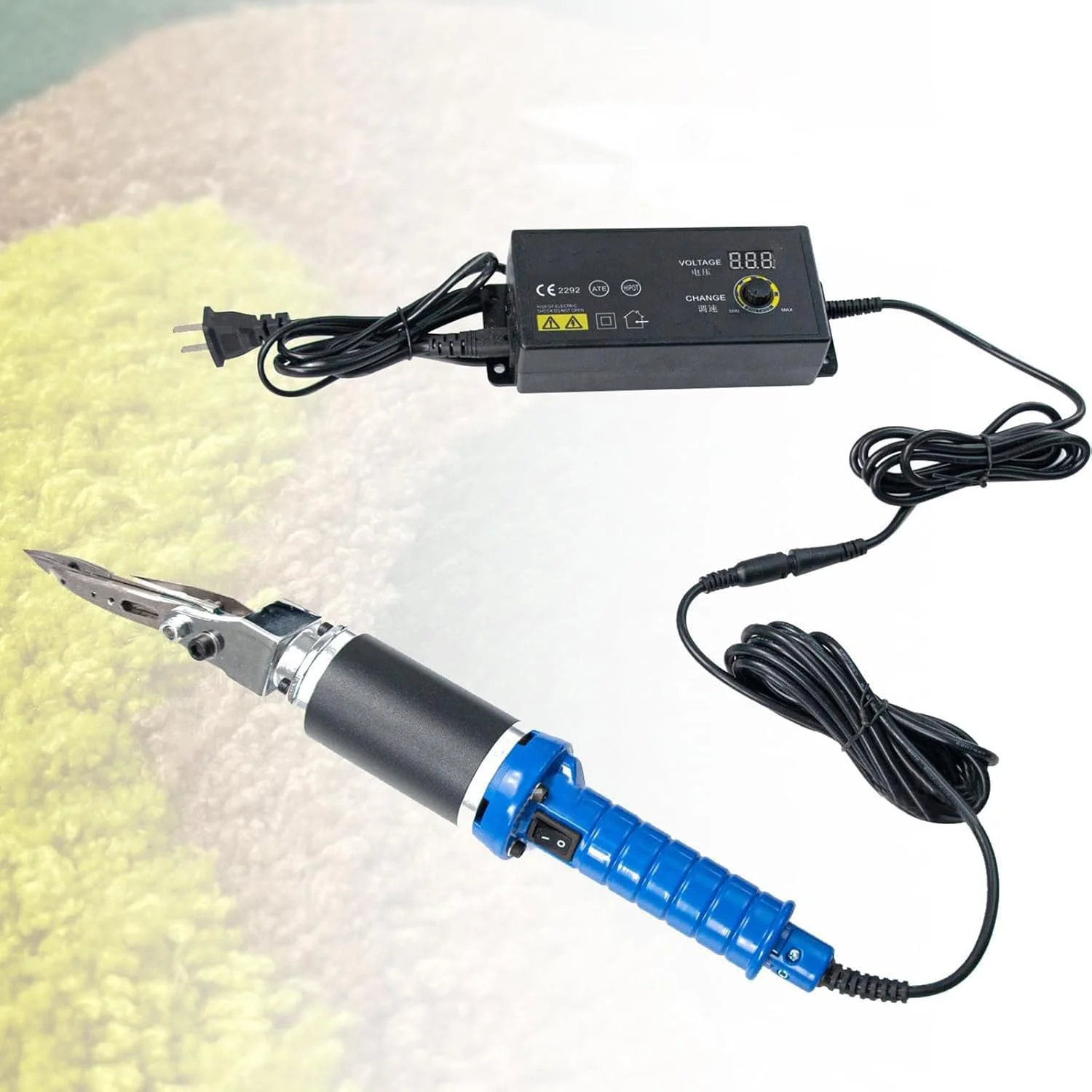 قیچی حکاکی فرش برقی WIKINK، قیچی باغبانی برقی 200 وات، 0 تا 4000 دور در دقیقه قابل تنظیم، برای برش پارچه، مقوا، صنایع دستی، خیاطی، کاردستی