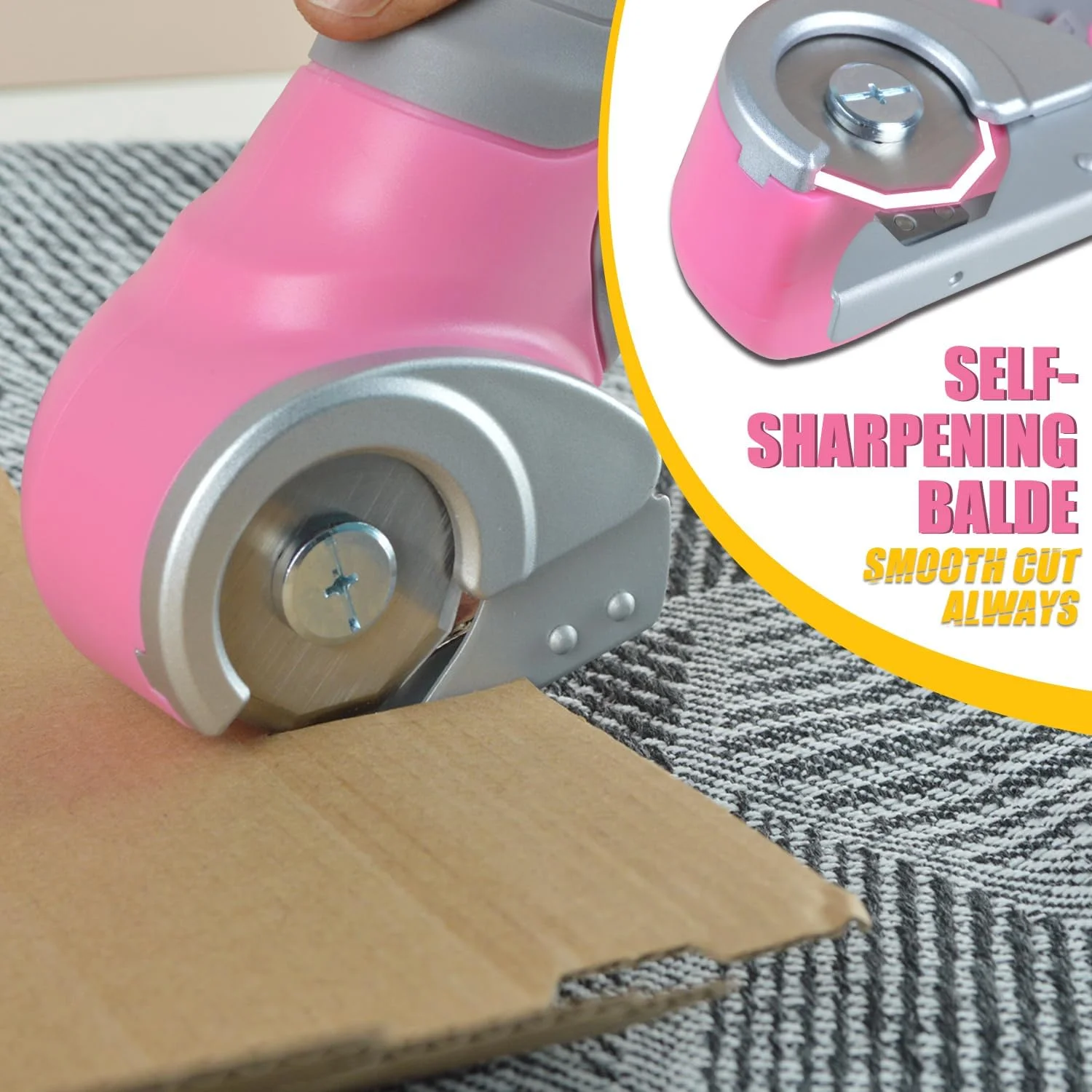 قیچی برقی شارژی وایرلس وایلد ادج برای بانوان، کاتر مقوایی صورتی با باتری 4 ولت با ظرفیت بالا، شارژر سریع، کیف نگهداری، 2 تیغه، جعبه بازکن برقی برای مقوا، فرش، پلاستیک، چرم قیچی برقی شارژی وایرلس وایلد ادج برای بانوان، کاتر مقوایی صورتی با باتری 4 ولت با ظرفیت بالا، شارژر سریع، کیف نگهداری، 2 تیغه، جعبه بازکن برقی برای مقوا، فرش، پلاستیک، چرم