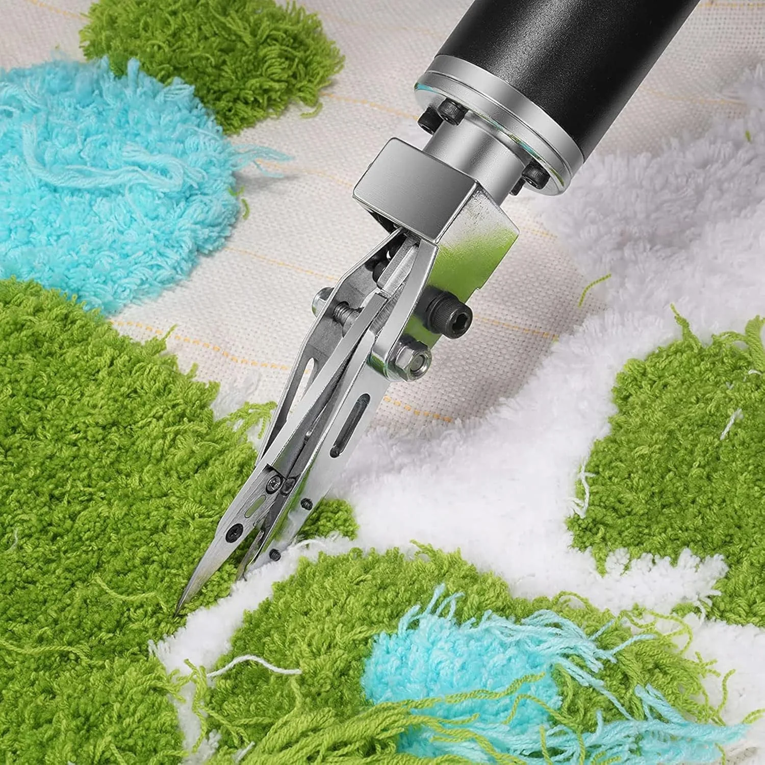 قیچی حکاکی برقی فرش WhCeoy 200W، قیچی مدلینگ و پیرایش حکاکی، 0~4000 دور در دقیقه / تنظیم با دکمه، برای لوازم برش خیاطی، آبی قیچی حکاکی برقی فرش WhCeoy 200W، قیچی مدلینگ و پیرایش حکاکی، 0~4000 دور در دقیقه / تنظیم با دکمه، برای لوازم برش خیاطی، آبی