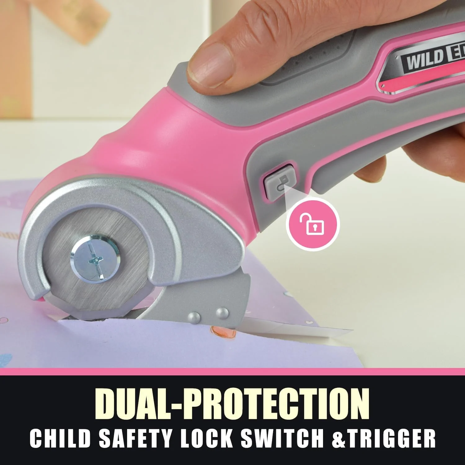 قیچی برقی شارژی وایرلس وایلد ادج برای بانوان، کاتر مقوایی صورتی با باتری 4 ولت با ظرفیت بالا، شارژر سریع، کیف نگهداری، 2 تیغه، جعبه بازکن برقی برای مقوا، فرش، پلاستیک، چرم قیچی برقی شارژی وایرلس وایلد ادج برای بانوان، کاتر مقوایی صورتی با باتری 4 ولت با ظرفیت بالا، شارژر سریع، کیف نگهداری، 2 تیغه، جعبه بازکن برقی برای مقوا، فرش، پلاستیک، چرم