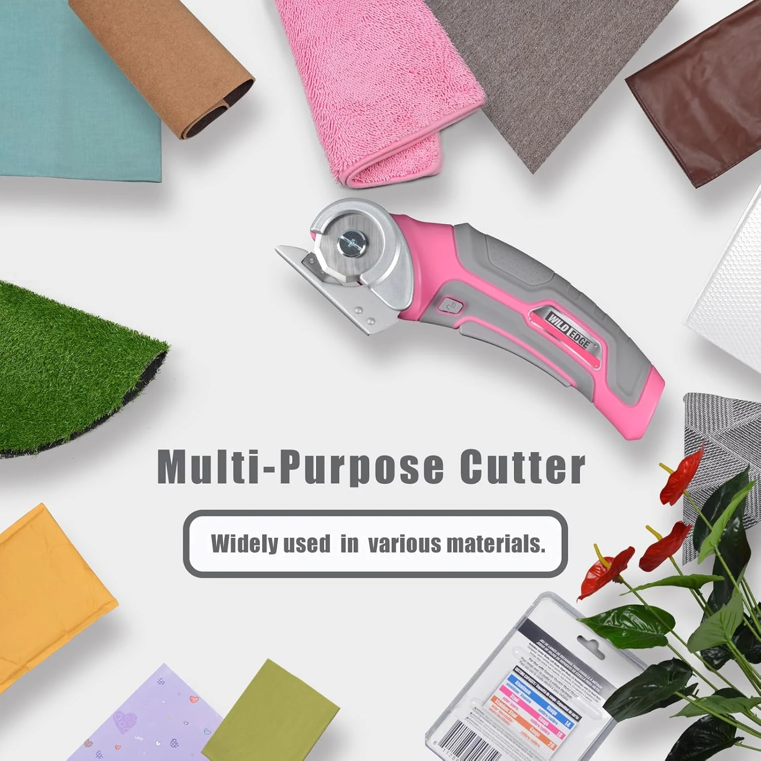 قیچی برقی شارژی وایرلس وایلد ادج برای بانوان، کاتر مقوایی صورتی با باتری 4 ولت با ظرفیت بالا، شارژر سریع، کیف نگهداری، 2 تیغه، جعبه بازکن برقی برای مقوا، فرش، پلاستیک، چرم قیچی برقی شارژی وایرلس وایلد ادج برای بانوان، کاتر مقوایی صورتی با باتری 4 ولت با ظرفیت بالا، شارژر سریع، کیف نگهداری، 2 تیغه، جعبه بازکن برقی برای مقوا، فرش، پلاستیک، چرم