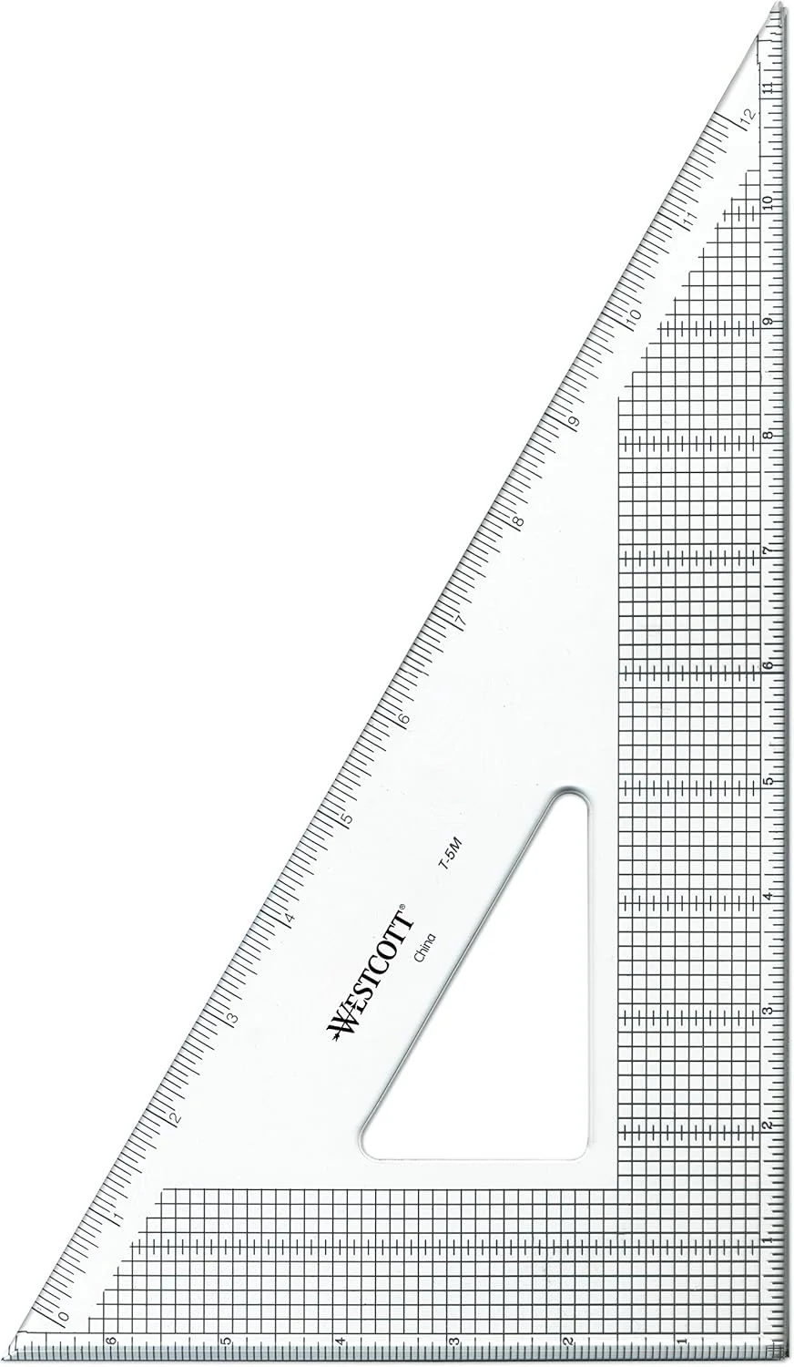 گونیا مثلثی وست‌کات، 30/60 درجه، شفاف، 12 اینچ (T-5M)