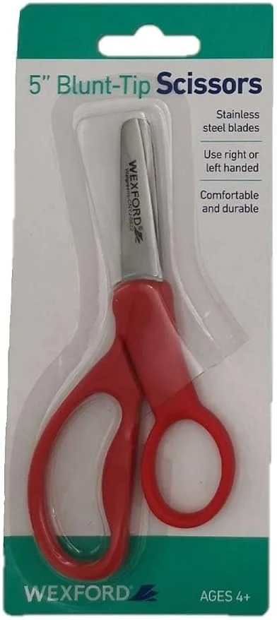 قیچی نوک گرد Wexford 5 اینچی با تیغه های استیل ضد زنگ بسته 2 عددی