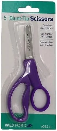 قیچی نوک گرد Wexford 5 اینچی با تیغه های استیل ضد زنگ بسته 2 عددی قیچی نوک گرد Wexford 5 اینچی با تیغه های استیل ضد زنگ بسته 2 عددی