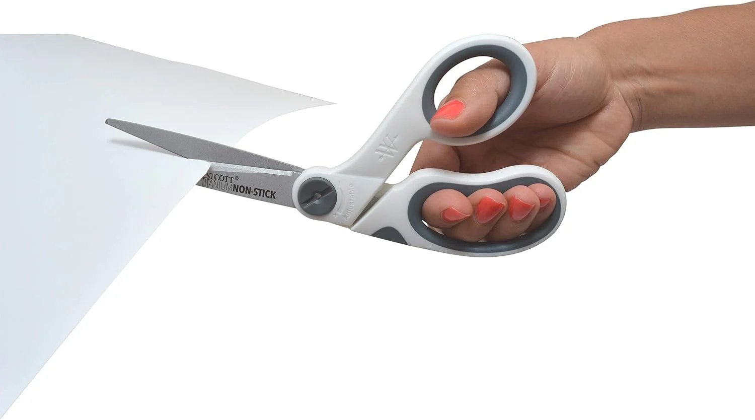 قیچی کاردستی 8 اینچی تیتانیومی خمیده نچسب Westcott با قابلیت تنظیم لغزش (16374) قیچی کاردستی 8 اینچی تیتانیومی خمیده نچسب Westcott با قابلیت تنظیم لغزش (16374)