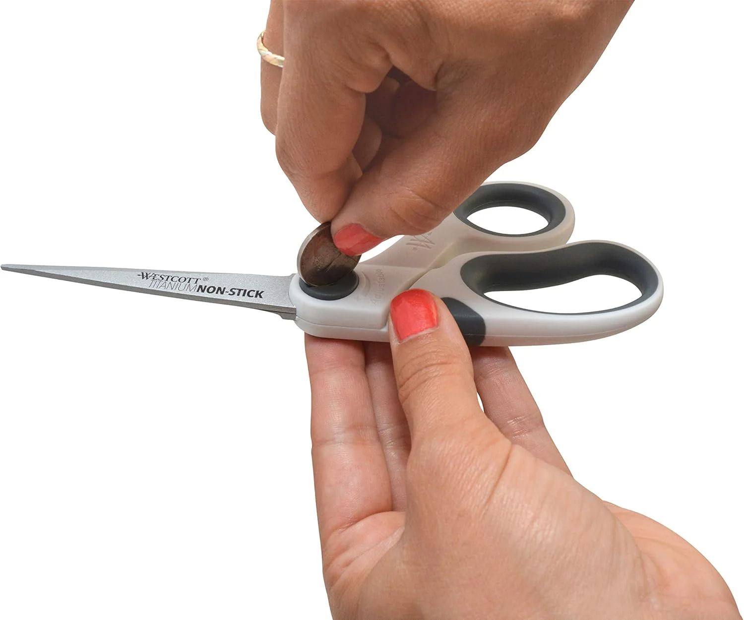 قیچی کاردستی 8 اینچی تیتانیومی خمیده نچسب Westcott با قابلیت تنظیم لغزش (16374) قیچی کاردستی 8 اینچی تیتانیومی خمیده نچسب Westcott با قابلیت تنظیم لغزش (16374)