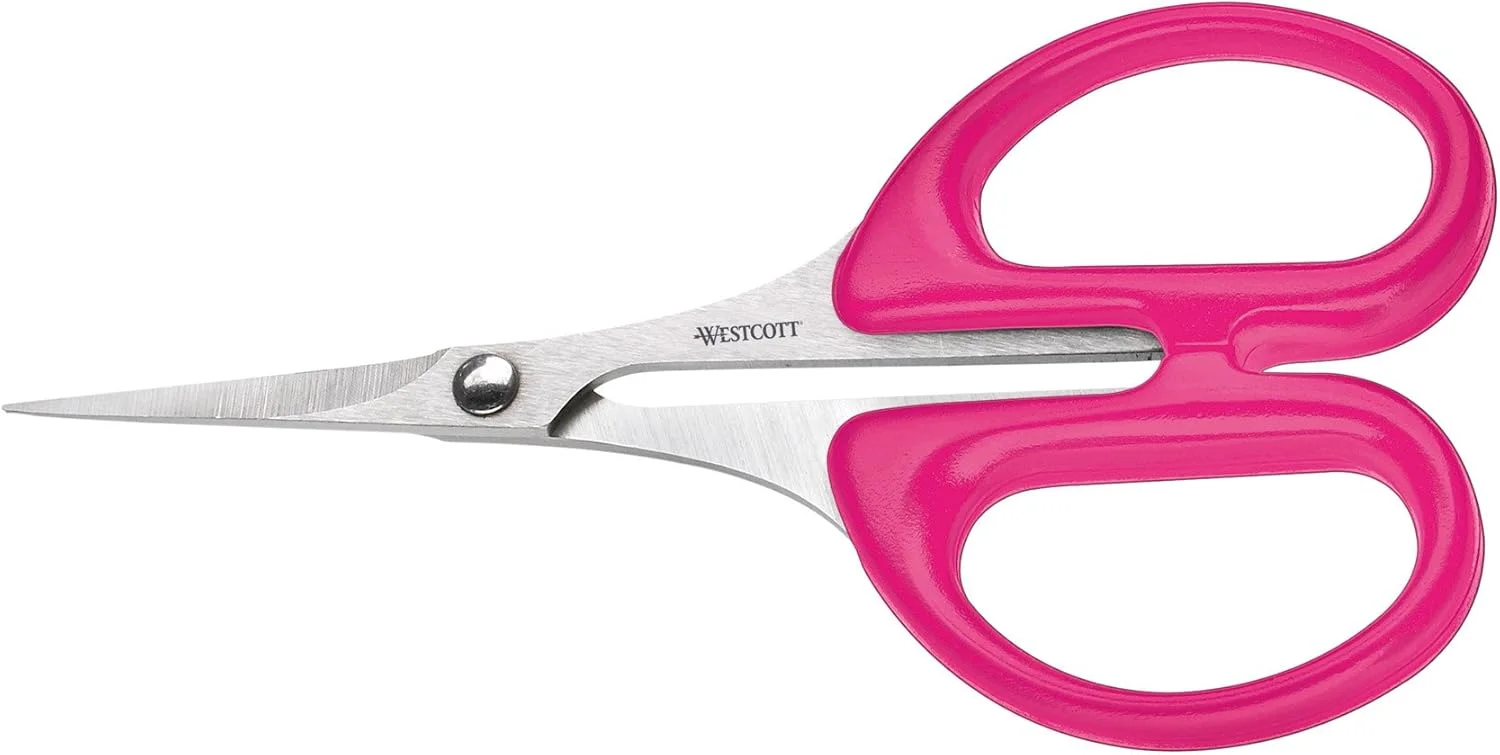 قیچی اداری 10 سانتی متری Westcott E-13101 00-I با تیغه های استیل ضد زنگ و دسته های پلاستیکی صورتی بسته 6 عددی قیچی اداری 10 سانتی متری Westcott E-13101 00-I با تیغه های استیل ضد زنگ و دسته های پلاستیکی صورتی بسته 6 عددی