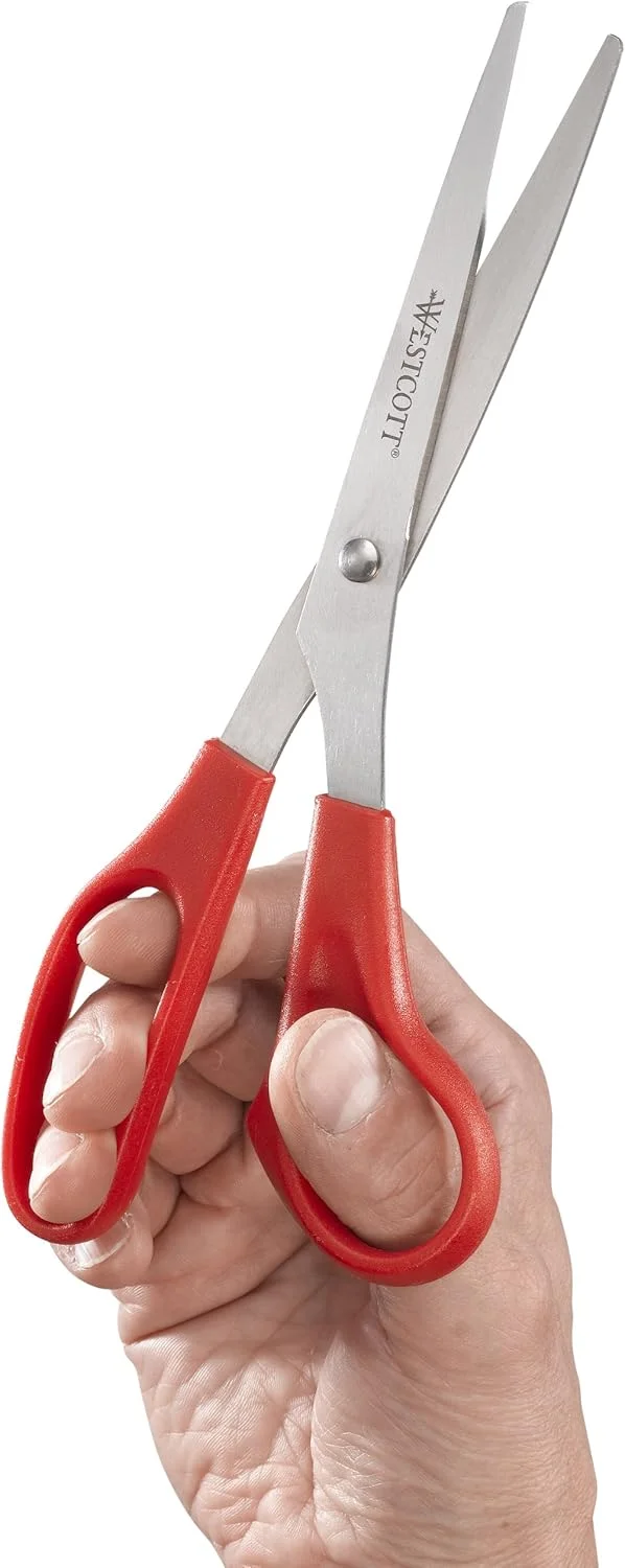 قیچی همه کاره وستcott، 8 اینچ، تیغه صاف، بسته 3 عددی، رنگ های متنوع، بسته 72 عددی (13404) قیچی همه کاره وستcott، 8 اینچ، تیغه صاف، بسته 3 عددی، رنگ های متنوع، بسته 72 عددی (13404)