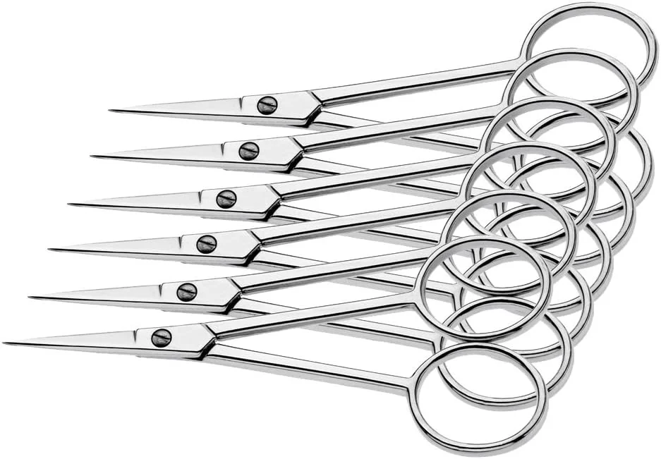 قیچی سیلوئت وستکات E-13102 00 I، فولاد ضد زنگ INOX، نوک تیز، 10 سانتی متر، 6 عدد