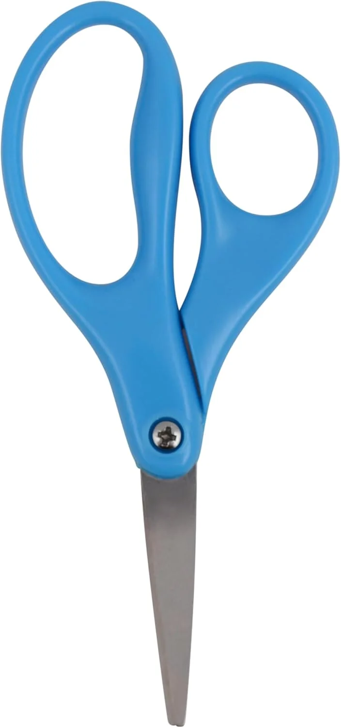 قیچی نوک تیز 5 اینچی وستcott برای کودکان 6 تا 8 سال - قیچی بادوام مدرسه یا کاردستی در رنگ های متنوع قرمز یا آبی قیچی نوک تیز 5 اینچی وستcott برای کودکان 6 تا 8 سال - قیچی بادوام مدرسه یا کاردستی در رنگ های متنوع قرمز یا آبی